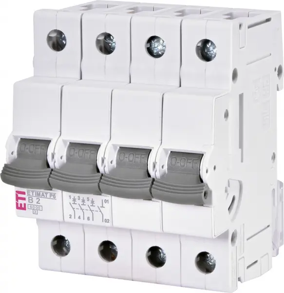 intrerupator de circuit etimat p6 3p+n b2 001900404