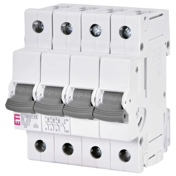 Intrerupator de circuit ETIMAT P6 3p+N B20 ETI 001900411