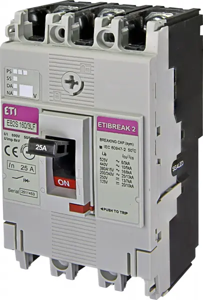 intrerupator de circuit in car eb2s 160/3lf 25a 3p 004671803