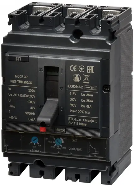 intrerupator de circuit in car nbs-tmd 250/3l 200a 3p 004673071