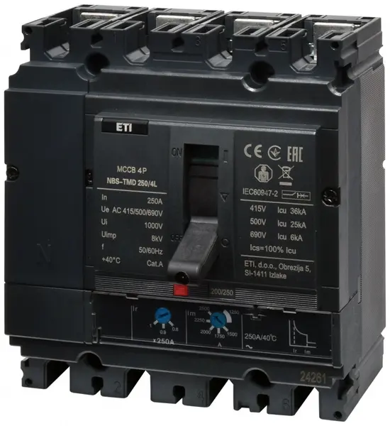 intrerupator de circuit in car nbs-tmd 250/4l 250a 4p 004673074
