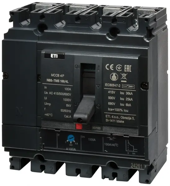 intrerupator de circuit in car nbs-tms 100/4l 80a 4p 004673016