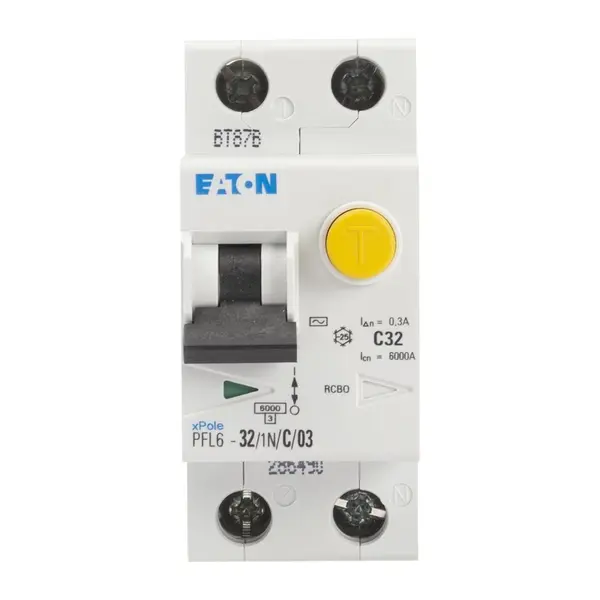 Intrerupator diferential 32A 1P+N C 6KA 300MA (Eaton)