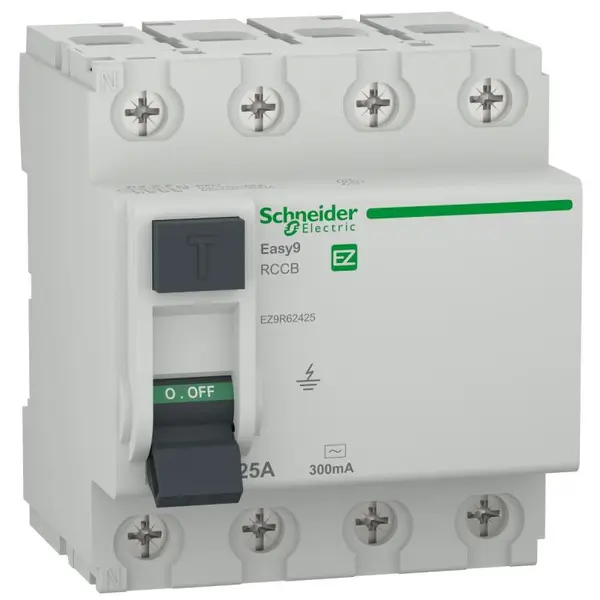 Intrerupator diferential RCCB Easy9 4P 25A/300mA tip AC Schneider EZ9R62425
