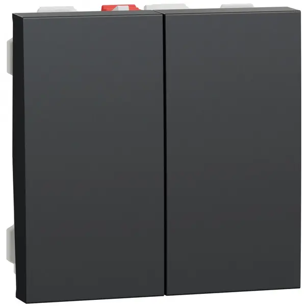 Intrerupator dublu 10A 2m Schneider Noua Unica NU321154, antracit