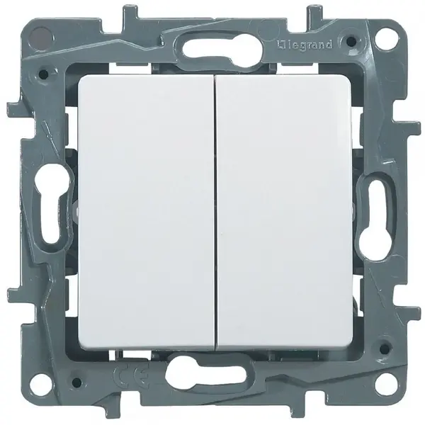 Intrerupator dublu alb Niloe Legrand 764506