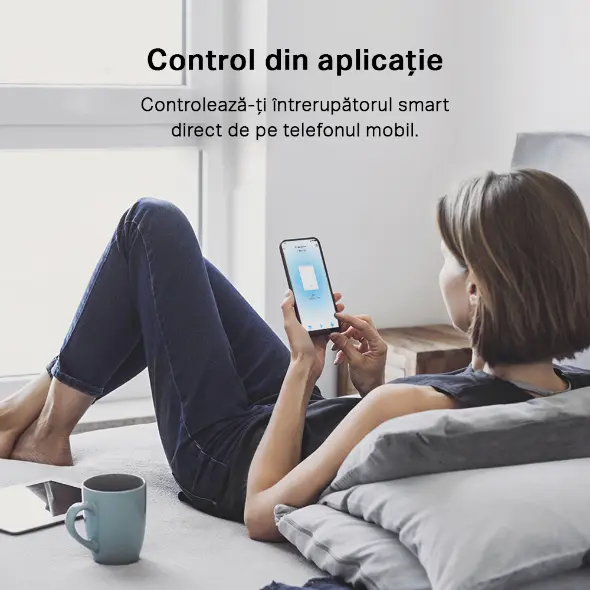 Intrerupator inteligent TP-Link Tapo S210, 1 buton, 868MHz, baterii AAA, necesita Hub Tapo