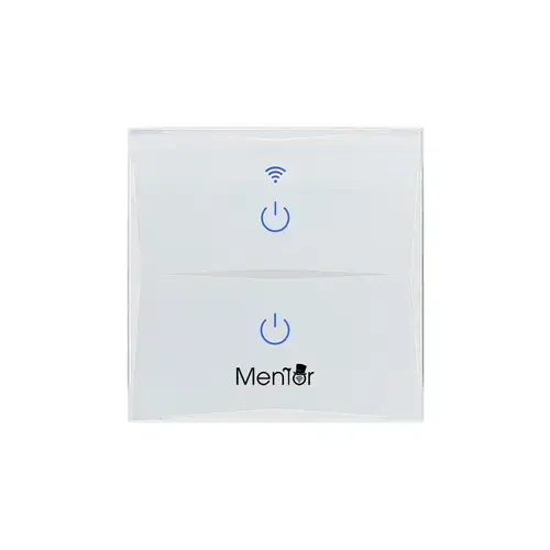 Intrerupator inteligent wireless Mentor WiFi 10A 1200W, dublu, cu touch