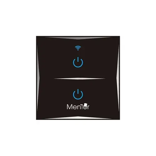 Intrerupator inteligent wireless Mentor WiFi 10A 1200W, dublu, cu touch