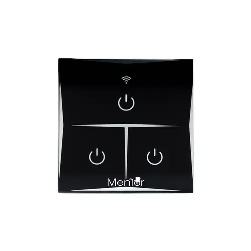 Intrerupator inteligent wireless Mentor WiFi 10A 1800W, triplu, cu touch