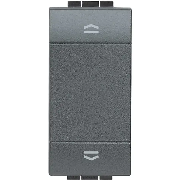 Intrerupator jaluzele 16A 1 modul 1-0-2 Bticino Living Light L4027N, antracit