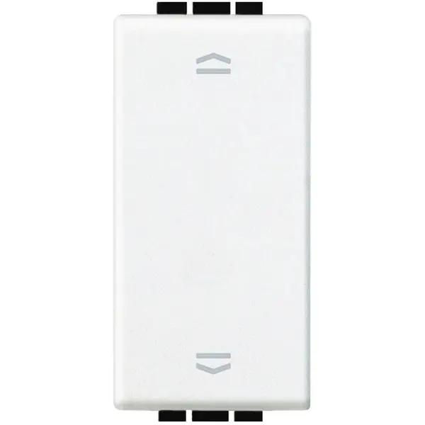 Intrerupator jaluzele 16A 1 modul Living Light Bticino N4027 / N4027N, alb