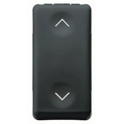 Intrerupator jaluzele rulouri electrice cu interblocare 1 modul 10A, NO+NO Gewiss System GW21521, negru
