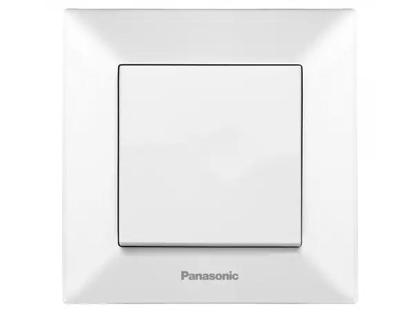 Intrerupator simplu, 10AX, Panasonic P-A1, 250V, alb, incastrat, plastic, IP20