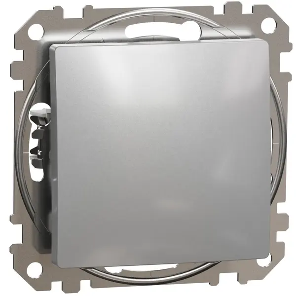 Intrerupator simplu 10AX, Schneider,SDD113101, Sedna Design, aluminiu