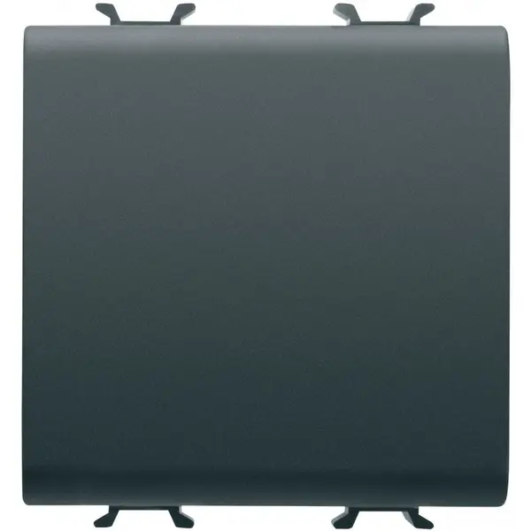 Intrerupator simplu 2 module Gewiss Chorus GW12031, negru satin