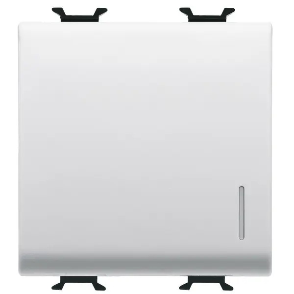 Intrerupator simplu cu led 2 module 16A Gewiss Chorus GW10032, alb