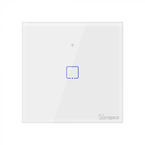 Intrerupator smart cu touch, Wifi 2.4GHz, 1 canal, 2A, Sonoff T0EU1C-TX