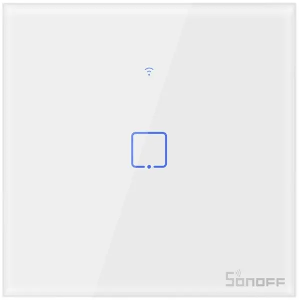 intrerupator smart cu touch wifi + rf 433 sonoff t1 eu tx, 1 canal