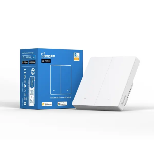 intrerupator smart sonoff m5-2c-86w, wifi, 10a, matter, 2 canale