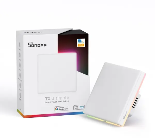 intrerupator smart sonoff t5-1c-86 wif cu full touch (1 canal), lumina led 5a 1200w
