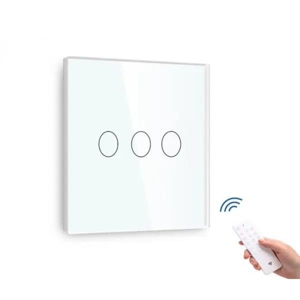 Întrerupător tactil triplu cu senzor telecomandă M1