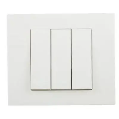 Intrerupator Triplu ST Grano Ovivo OV00009, 16A, 250V, IP20, Nat alb