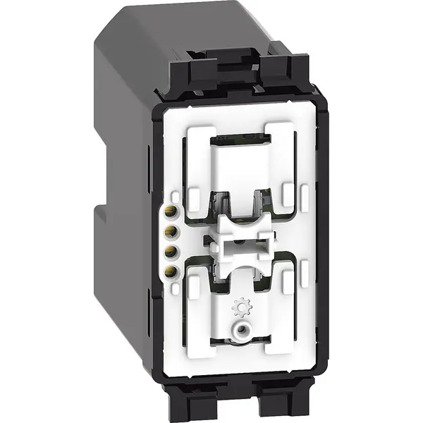 Intrerupator wireless pentru iluminat Bticino Living Now K4003CWI, alb, negru