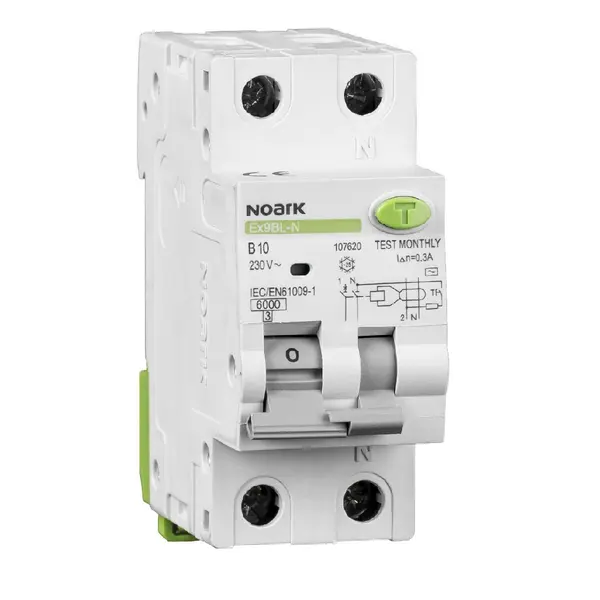 intreruptoare automate diferentiale ex9bl-n 1p+n c20 30ma, 107631, noark