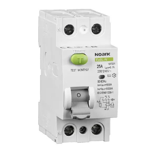 intreruptoare diferentiale ex9l-n 2p 40a 30ma, 108315, naork