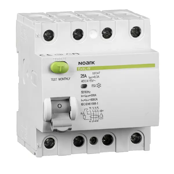 intreruptoare diferentiale ex9l-n 4p 40a 30ma, 108332, noark