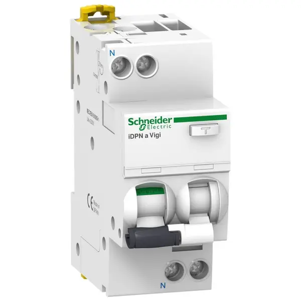 Intreruptor automat diferential (RCBO) IDPNA Vigi, 1P + N, 10A, 30Ma Clasa A Schneider A9D35610