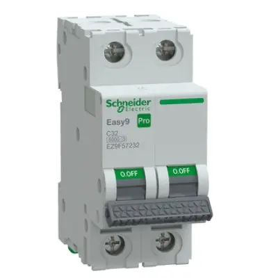 Intreruptor automat (MCB), Easy9 Pro, 2P, 32A, C curba, 6000A, Schneider EZ9F57232