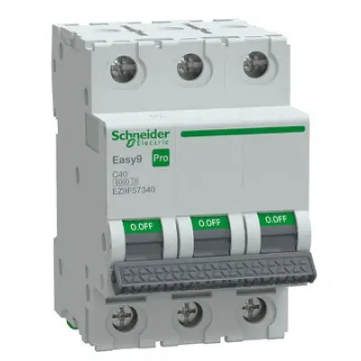 Intreruptor automat (MCB), Easy9 Pro, 3P, 40A, C curba, 6000A, Schneider EZ9F57340