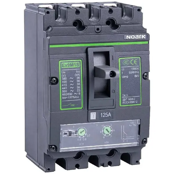 Intreruptor automat MCCB tip usol Noark, 3P, 36kA, reglabil, 100A 111799