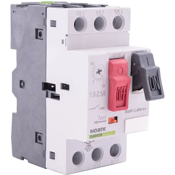 Intreruptor automat pentru protectia motoarelor 3P 0.63-1A, cu butoane Noark 108944