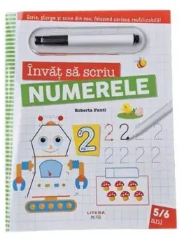 Invat sa scriu numerele. Scrie, sterge si scrie din nou, folosind carioca reutilizabila!/***