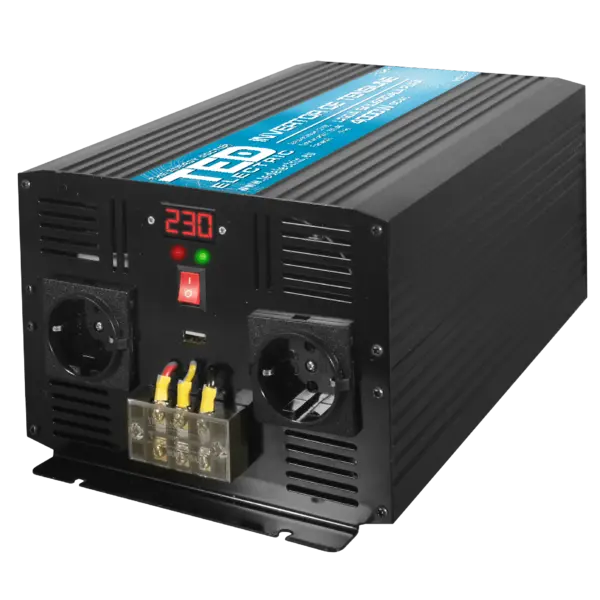 Invertor de la 12V la 230V 4000W undă sinusoidală puă, TED000415
