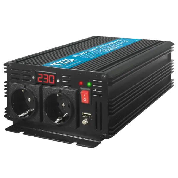 Invertor de la 24V la 230V 1000W undă sinusoidală pură, TED000439