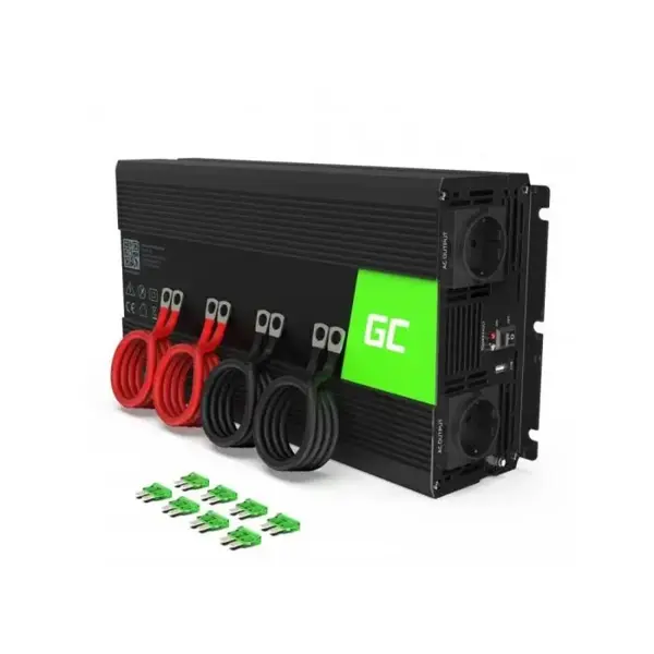 Invertor de tensiune 12V -> 230V, 3000W, sinus pur, INV15, Greencell