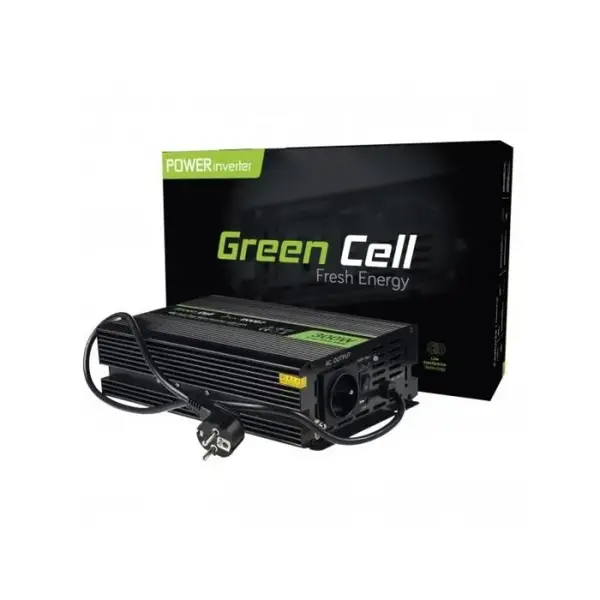 Invertor de tensiune 12V -> 230V, 300W, INV07, sinus pur, centrale termice, Greencell