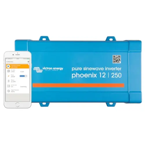 Invertor sinus pur 250W 12V 230V, varf 400W, Victron Phoenix, pentru auto, panouri solare, rulota, casa si cabana