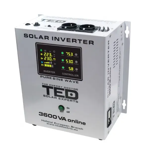 Invertor solar de la 48V la 230V 5100VA/3500W MPPT unda sinusoidala TED003898