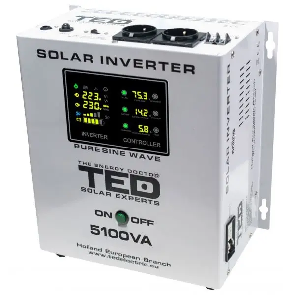 Invertor solar Off Grid TED de la 48V la 230V 5100VA/3500W MPPT unda sinusoidala pura TED003898