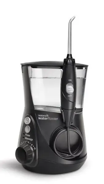 Irigator bucal Waterpik Ultra Professional Aquarius WP-662, 6 Capete, 2 Moduri de curatare, Cronometru (Negru)