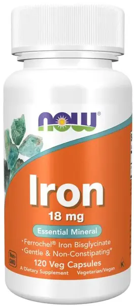 Iron, 18 mg, 120 capsule, Now