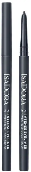 Isadora Creion pentru ochi rezistent la apă 24H Wear & Smudge-proof, 63 Steel Gray, 0.35 g