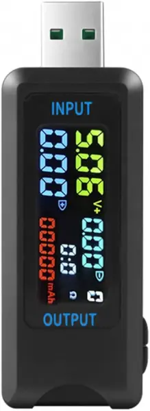 iSEN 6527-U USB Digital Tester Negru, USB A, Ecran LCD