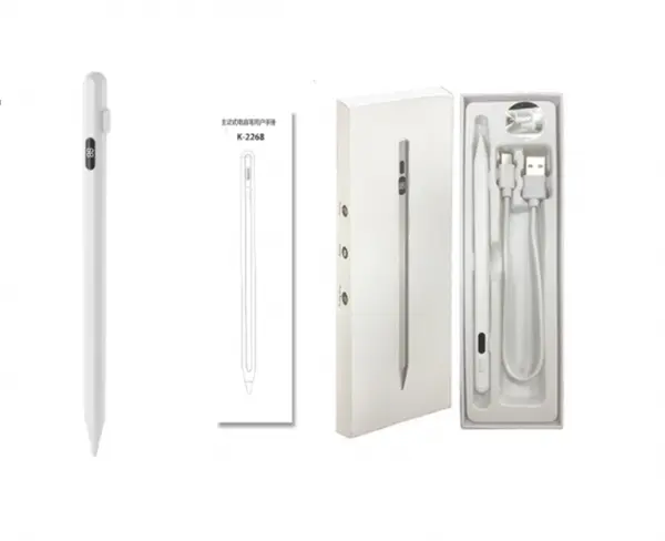 iSEN Pencil K-394i Touch, Alb, Varf Apple, 105 mAh, Afisaj Digital, Type-C, Compatibil cu tablete iPad (dupa 2018), sistem 12.2 si versiuni ulterioare