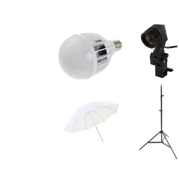 iShoot Starter kit lumina continua foto-video iShoot kit50w, umbrela de difuzie, bec LED, 48W 6500K